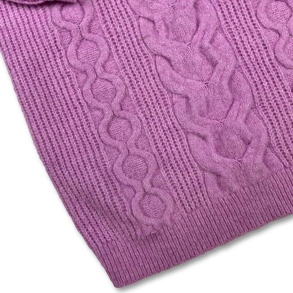 Cat & Jack Toddler Girls Cable Knit Sweater Dress – Pink Long Sleeve - Picture 3 of 3